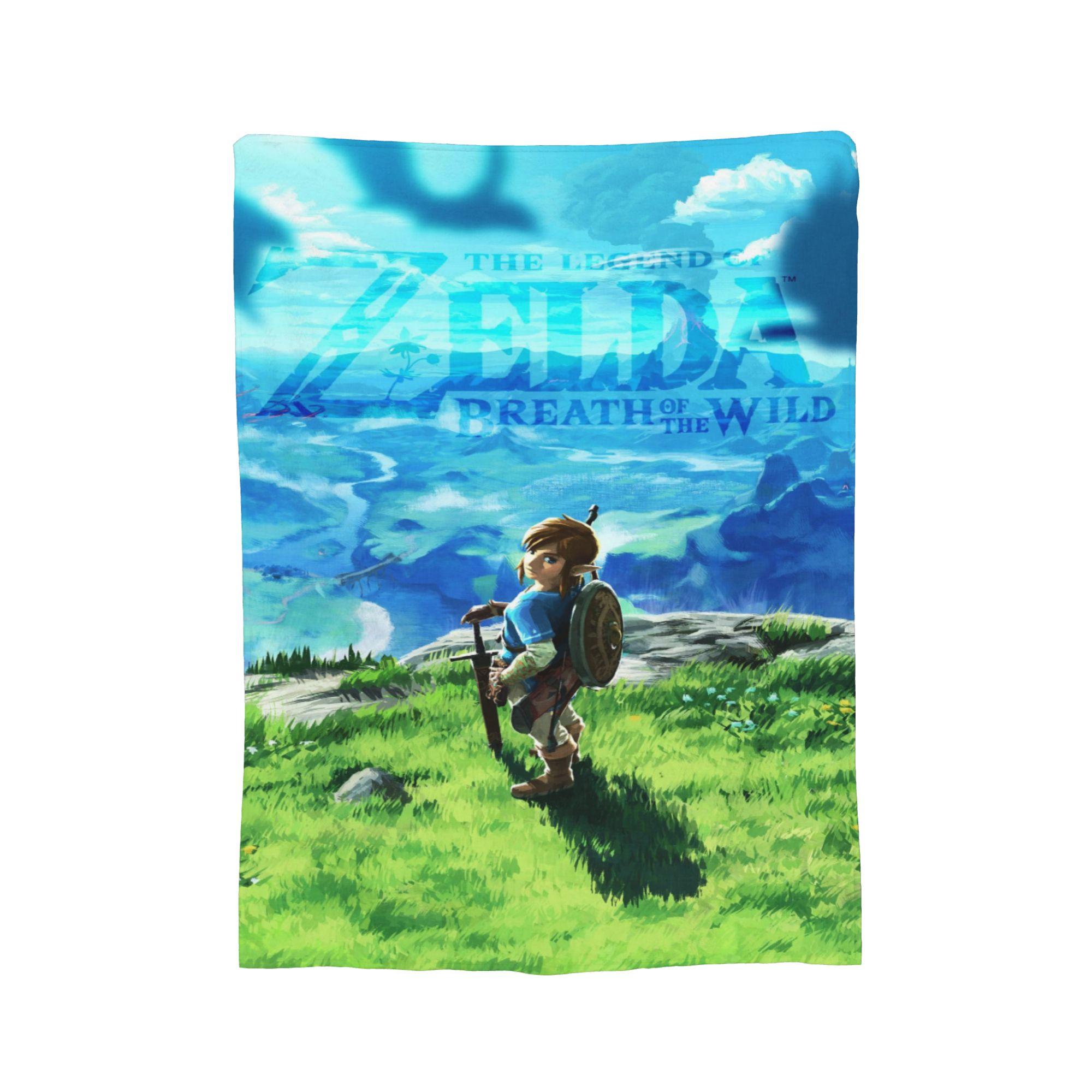 

Game Z-Zeldas Cartoon Fleece Blankets Funny Throw Blanket for Home Hotel Sofa 150*125cm Rug Piece, 75x90cm