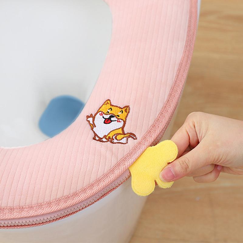 2pcs/set Cushion and Lid Cover Toilet Seat Mat Set Universal Soft Washable Closestool Seat Case Bathroom Winter Pad Bidet Mats
