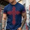 Men's Fashion 3D Printed Men's T-Shirt Round Neck Short Sleeve Trendy Street Wear