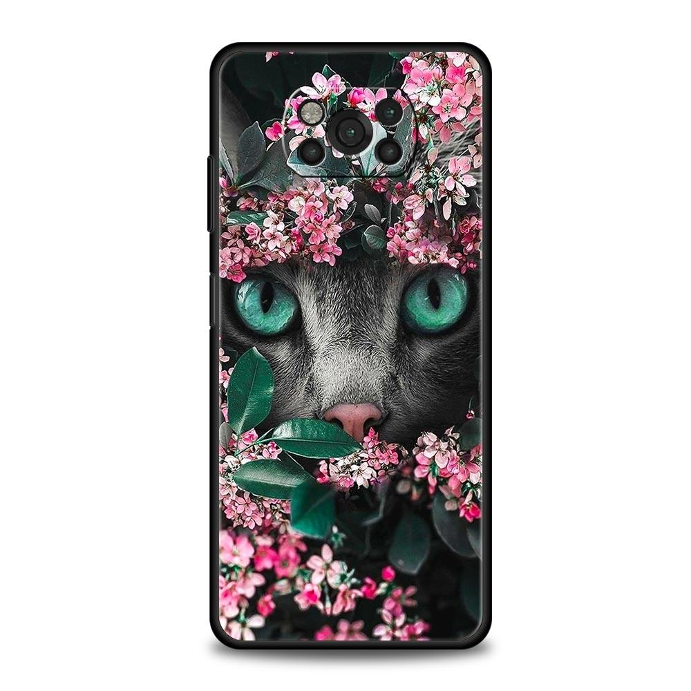 Cute Detection cat Phone Case For For Xiaomi Poco X6 X5 Pro X4 X3 NFC F5 Pro F4 F3 GT M5 M4 Pro 5G M3 C51 C50 C55 Soft Cover
