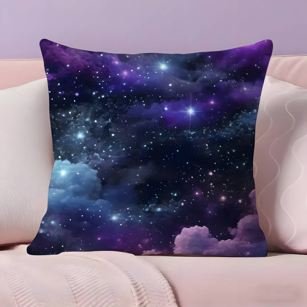 Space Starry Sky Art Pillow Case  Ultra Soft Skin Friendly Fabric Cloud Like Comfort & Concealed Zipper