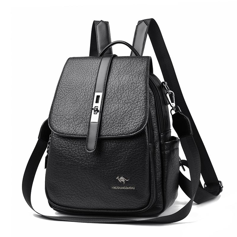 Faux Leather Backpack for Women Vintage Mini Bag with Adjustable Strap Crossbody Design