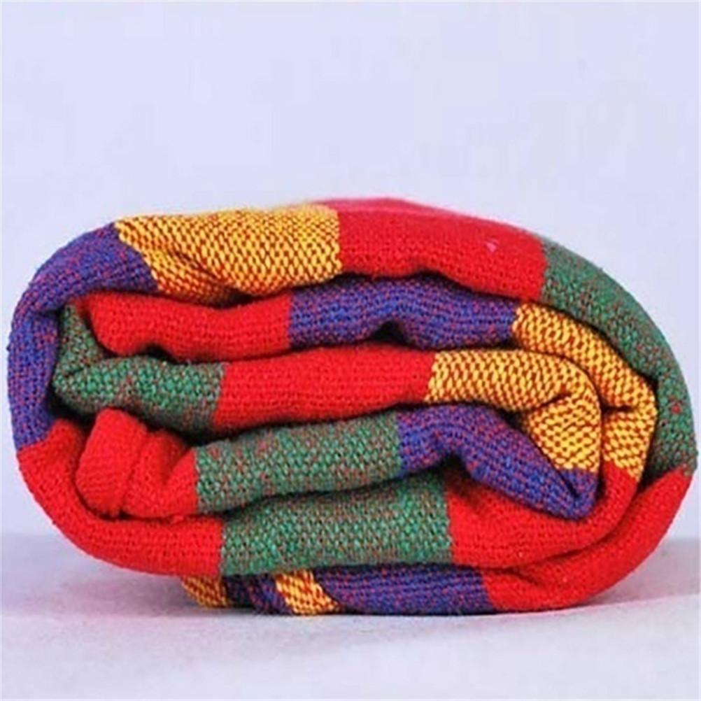 Portable Garden Canvas Hammock Camping Sleeping Swing Bed Hanging Porch Backyard Indoor Outdoor