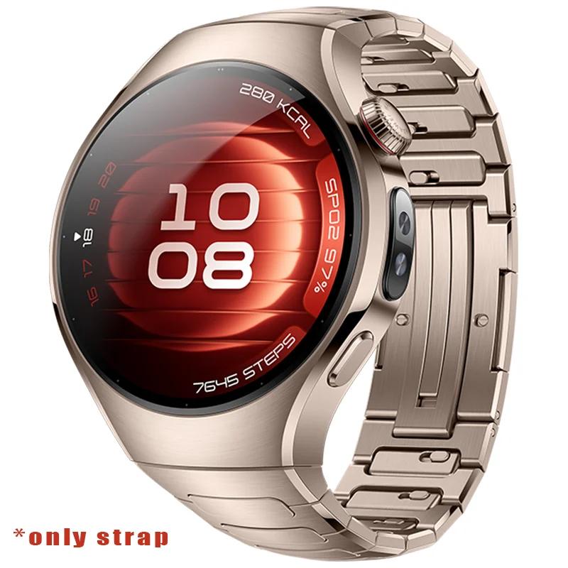 Tytanowy pasek do Huawei Watch 5 46MM bez przerw luksusowy metalowy pasek do Huawei Watch 5 42mm biznesowy pasek z szybkim zapięciem