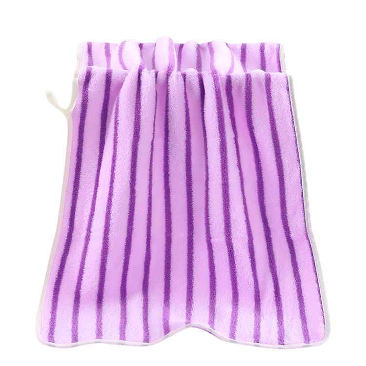 Antibacterial Striped Coral Fleece Face Towel - Gift & Cleaning Use