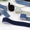 Hairclip Bows Denim Ribbon 2Yards Handmade Fringe Silk Ribbon Jeans Cloth Fabric  Bridal Bouquets