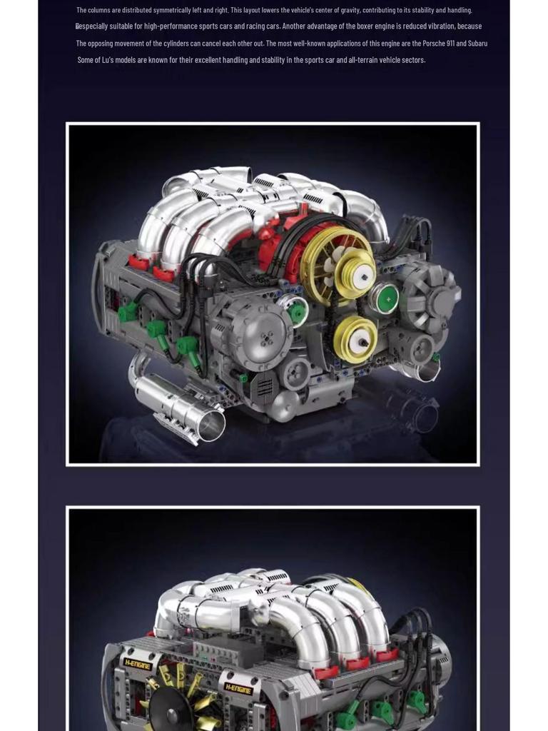 Yuxing Model King Opposed-Cylinder Engine RC Building Blocks Set