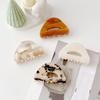 French Style Marble Half Moon Hair Clip 8 Types