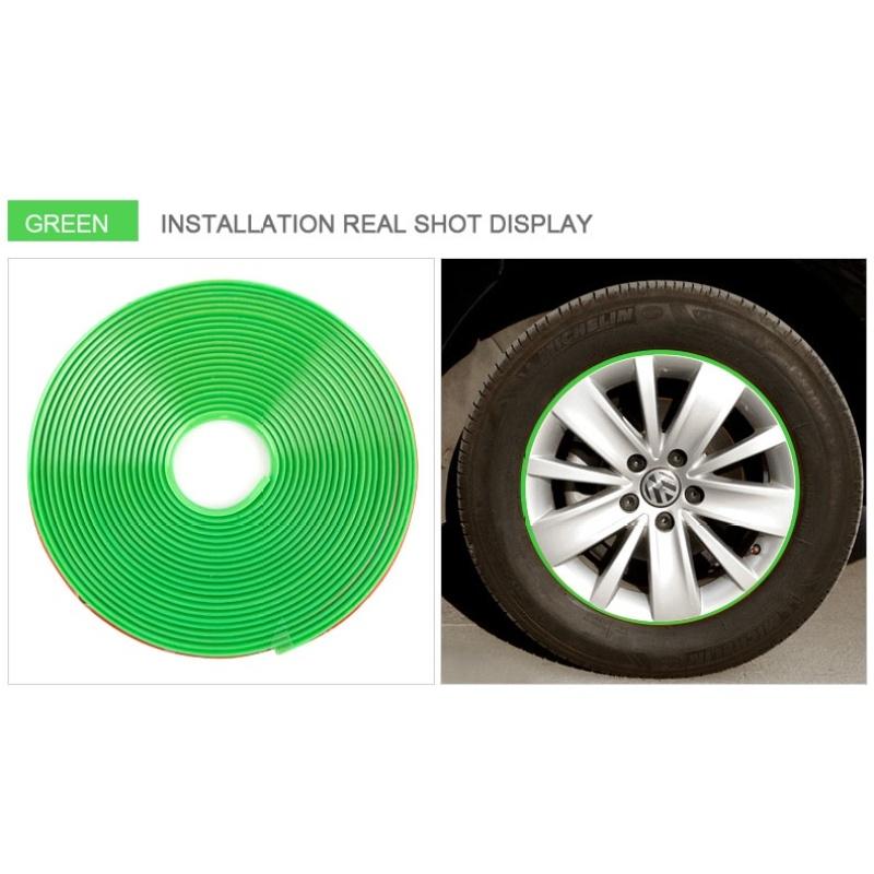 8M Car Wheel Rim Protector Decor Strip Rubber Tire Guard Line Rimblades Car Styling Moulding Trim