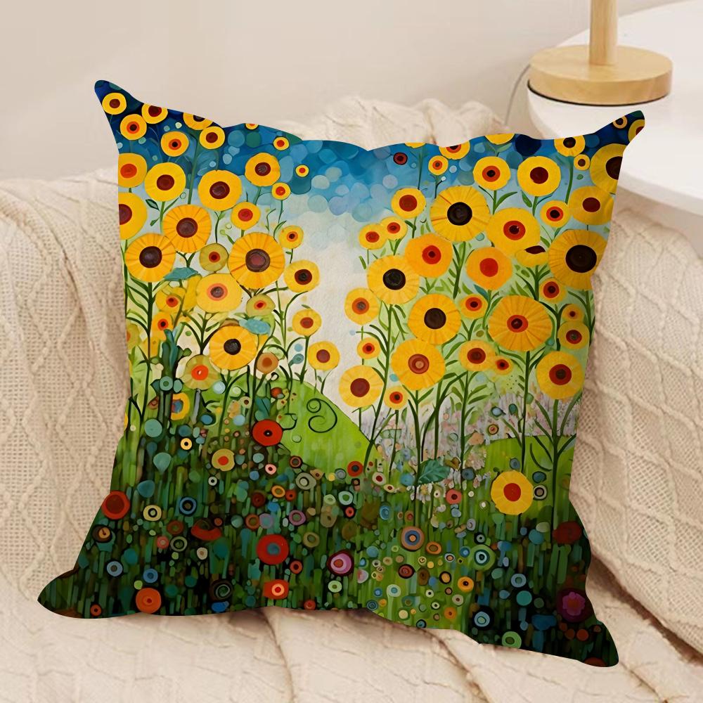 Midsummer Nights Flowers Cushion Cover Silky Short Plush DoubleSided Printed Pillow Case for Sofa All Seasons Home Decor Gift
