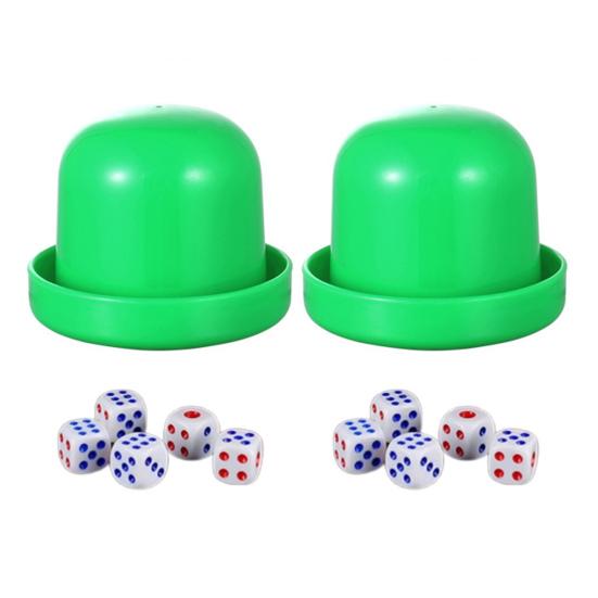

2 комплекта стаканов для игральных костей с основанием, 10 кубиков, прочный ручной шейкер, чашка для взрослых, семей, ночных баров, вечеринок, азартных игр, напитков, настольных игр, казино, оборудование зелёный