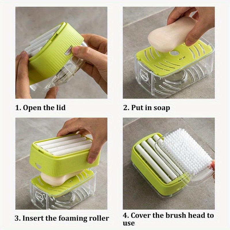 Multifunctional Soap Dish – Creative Drum Laundry Brush for Bathroom, Gym, Kitchen & Toilet – Travel Soap Drainer Box
