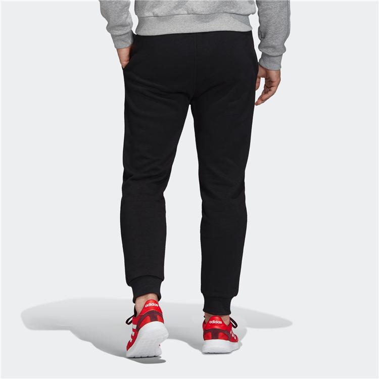 Adidas Logo Print Tapered Joggers Men Bottoms Black EI4619