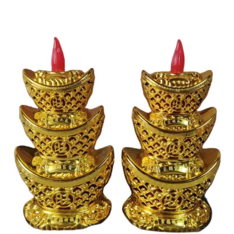LED Electronic Candle Lamp for Buddhist Altar and Temple: Wealth-Attracting, Eternal Offering To Buddha and Guan Yu.