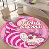 Personalized C-Cheshire cat Round Chair Office Rug - Perfect for Mat, Office Chair & More - Ideal Gift for Birthdays and Holidays