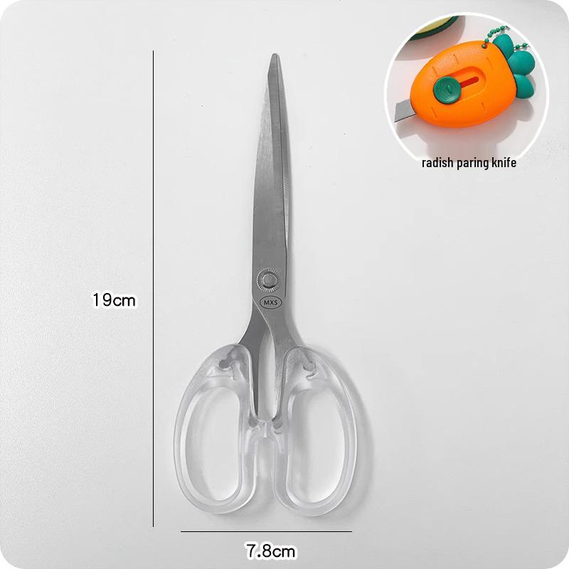 Transparent Minimalist Stainless Steel DIY Scissors for Students and Art Projects