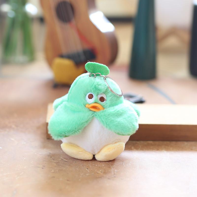 Duck Banana Plush Keychain Soft Crystal Duck Doll Keyring Kids Doll Souvenir