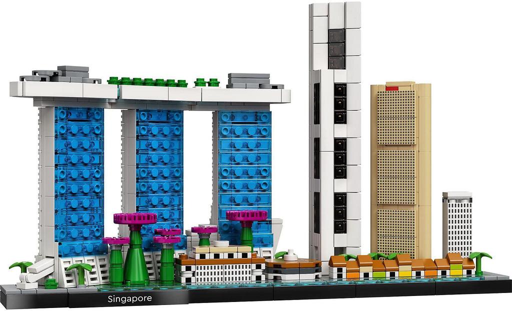 LEGO Architektur Singapur 21057 Spielzeugblock Geschenk Architektur Reisedesign Innenarchitektur Jungen Mädchen Erwachsene
