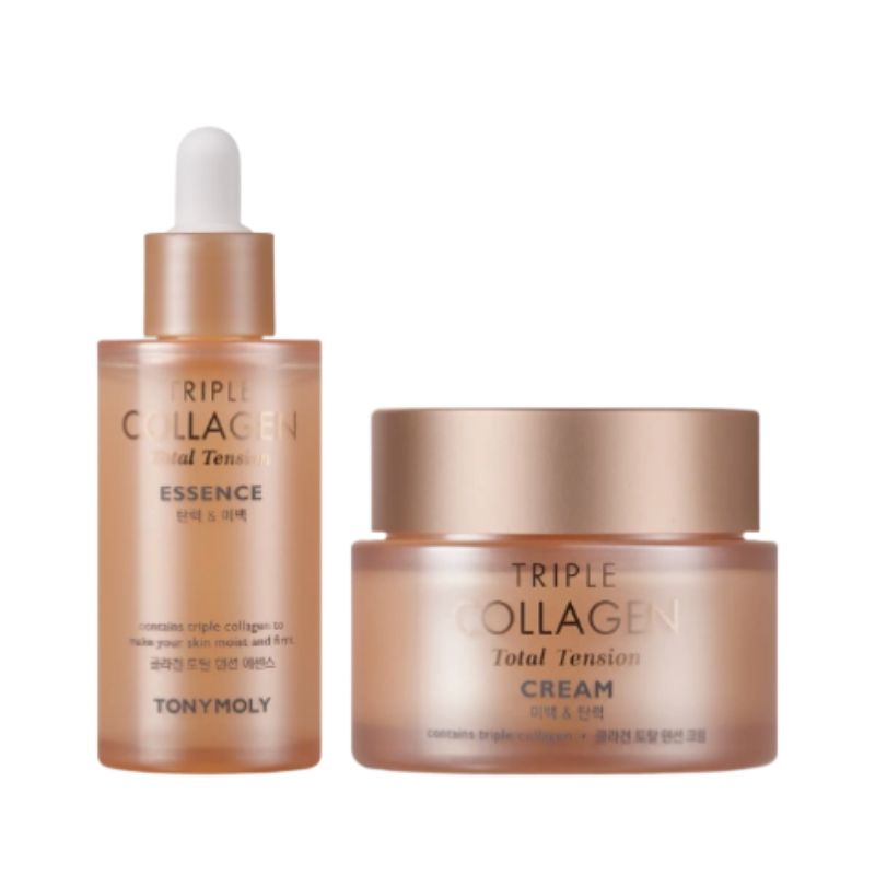 [TONYMOLY] Triple Collagen Total Tension Skincare Duo Set (Essence 50ml + Cream 80ml) (Essence 50ml + Cream 80ml)