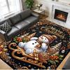 Christmas Printed Square Area Rug Soft Non Slip Floor Carpet For Bedroom Holiday Gift