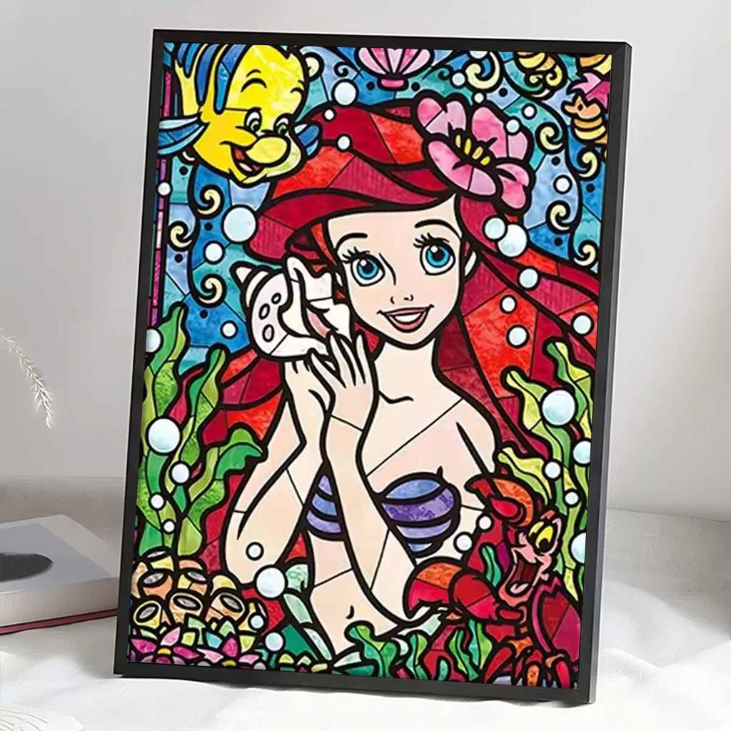 DIY Diamond Painting Mermaid Princess Cross Stitch Kit Mosaic Art Diamond Painting Full Circle Diamond Home Decoration