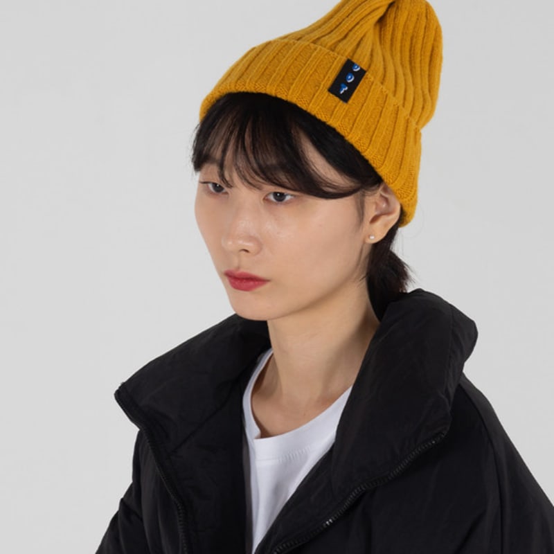 

ODD DOT ODD Label Шерстяная шапка бини_Горчичный MUSTARD