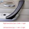 For BMW 3 Series E90 E91 2005-2012 3pcs LHD/RHD Car Interior Hand Sewing Door Handle Pull Leather Cover Black with Red Blue