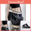 Unique Double Row Star-studded Fashion Belt For Women In Classic Punk Style