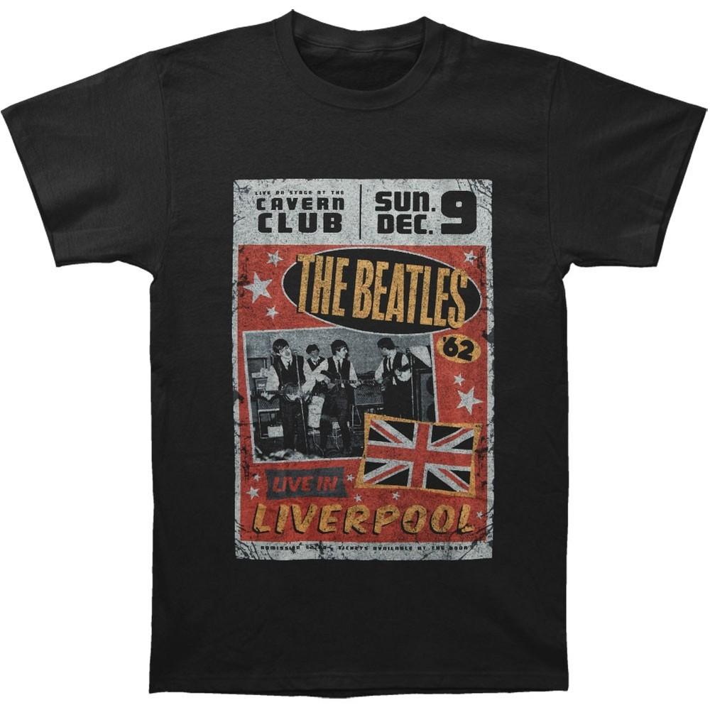 Футболка The Beatles Live In Liverpool, размер Medium, черная, унисекс XXXXL