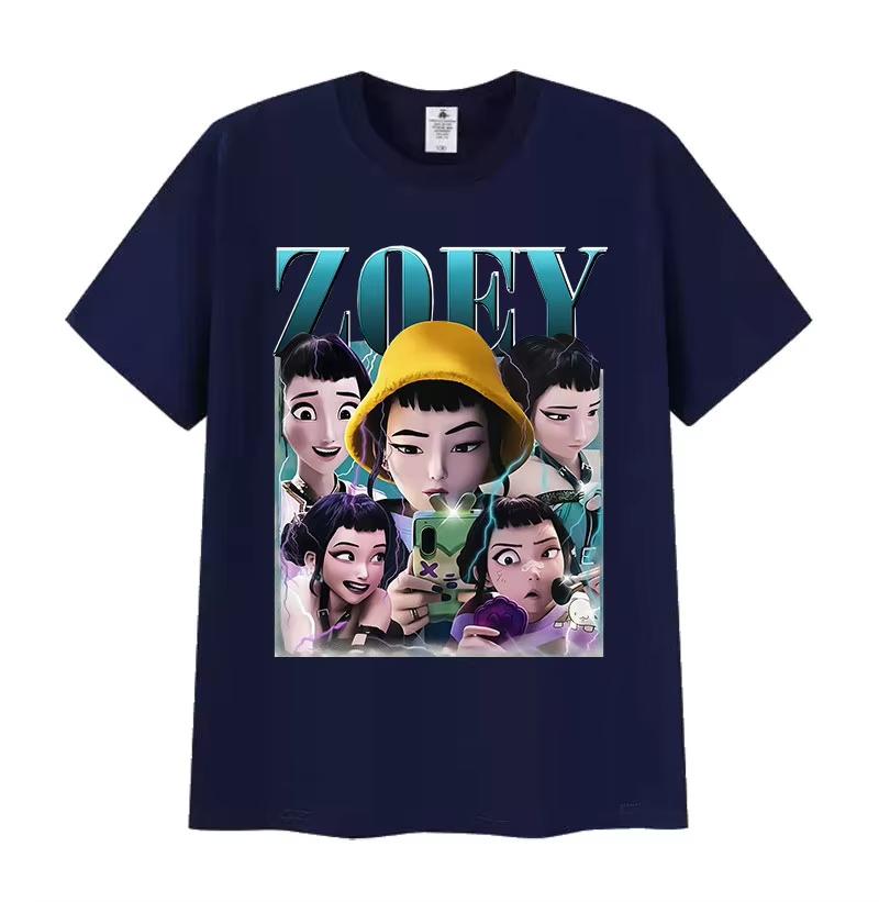 Zoev Anime Graphic Print T Shirt Men Women's Harajuku Fashion Oversized T-shirts Casual Cotton Tops T-Shirt Koop Kawaii