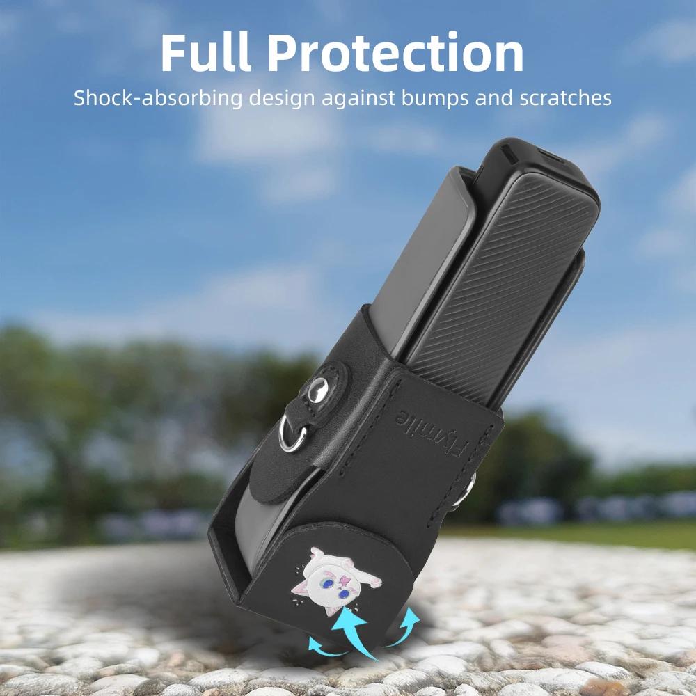 Flymile Protective Case For DJI Osmo Pocket 3 Camera Leather Shell Gimbal Camera Anti-scratch Holster Accessories