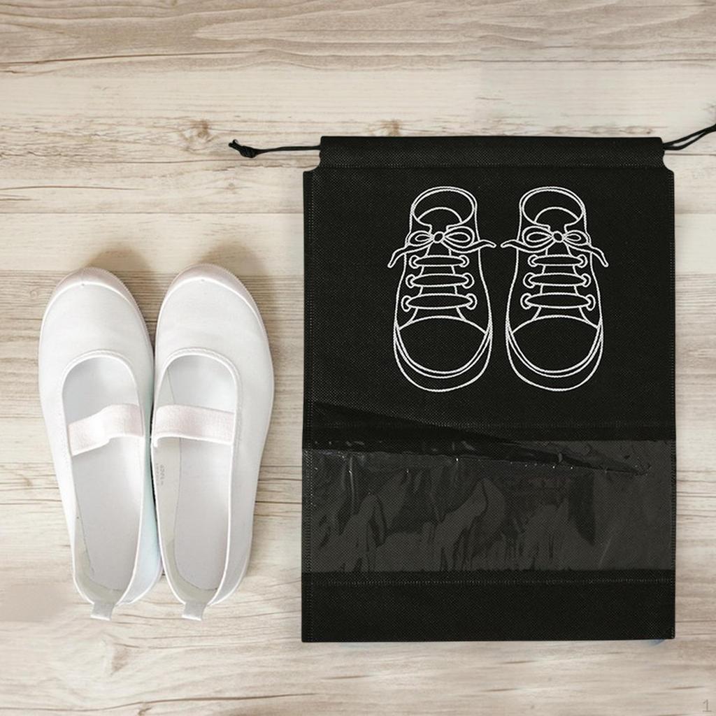 Non Woven Travel Shoe Bag Drawstring Dust Cover Accessories Convenient Pouch for Packing