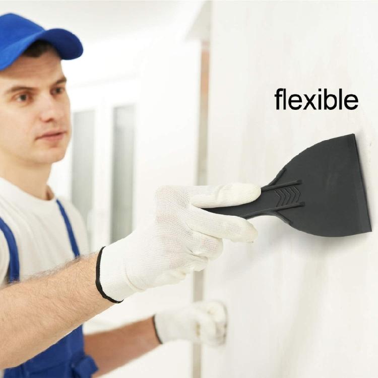 High-Quality Plastic Scrapers for Wall Coverings, Spackle, and Repairs - 6 Piece