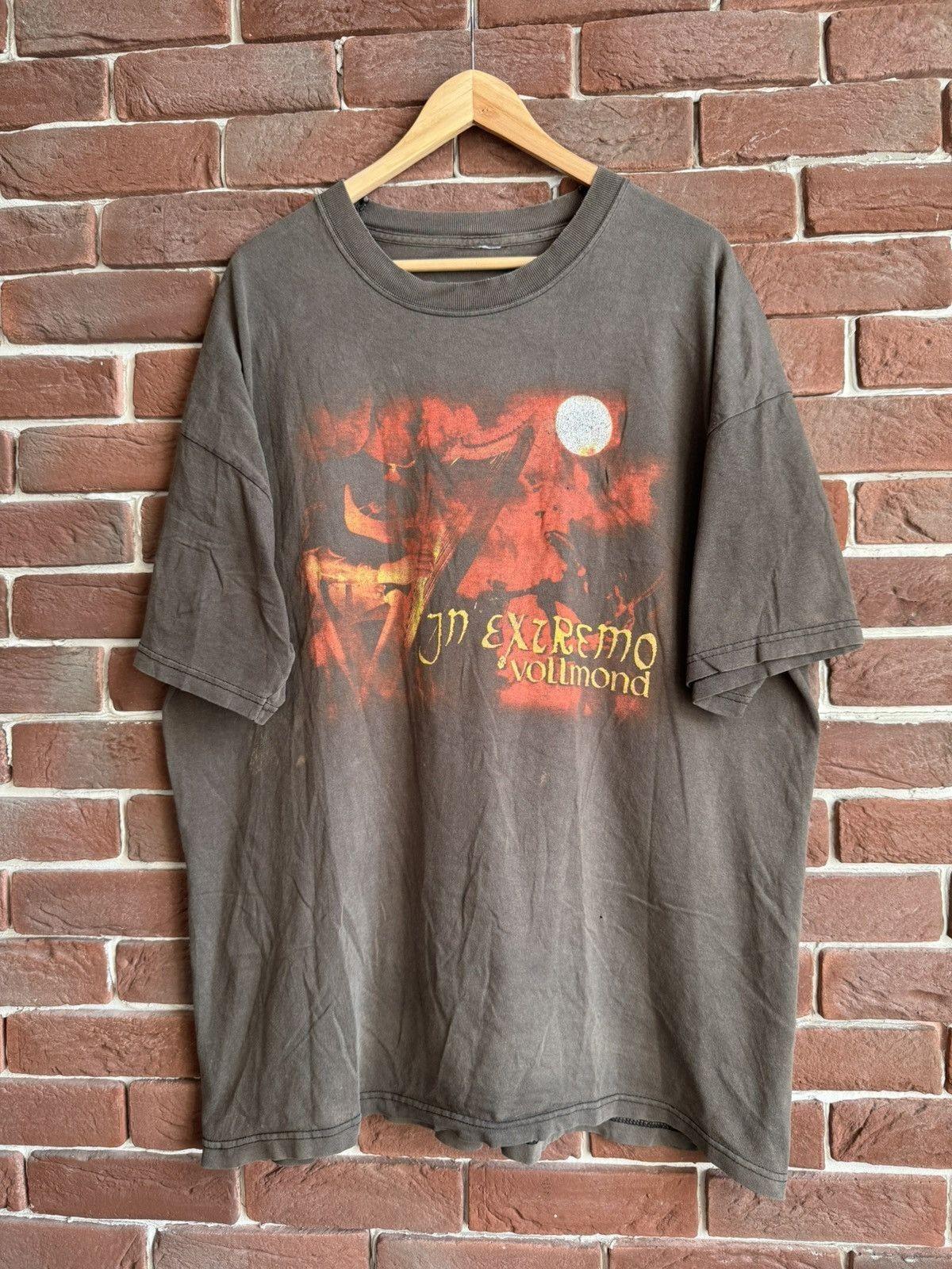 Винтажная 2001 года In Extremo Vollmond Folk Metal Punk Стиранная 00-х редкая немецкая группа Футболка Унисекс XL