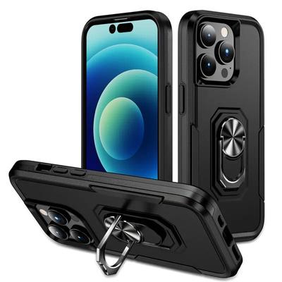 Pouzdro na telefon Armor Shockproof s magnetickým prstenem pro iPhone 13 11 12 14 Pro Max XR X XS Max 13Pro Hard PC Ring Holder Zadní kryt nárazníku