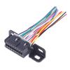 16 Pin Car Computer Detection Universal Connector Main Line Cable Female Extension Connector Obd 2 Adapter Cable