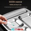 Fouou 304 Edelstahl geteilte Lunchplatte