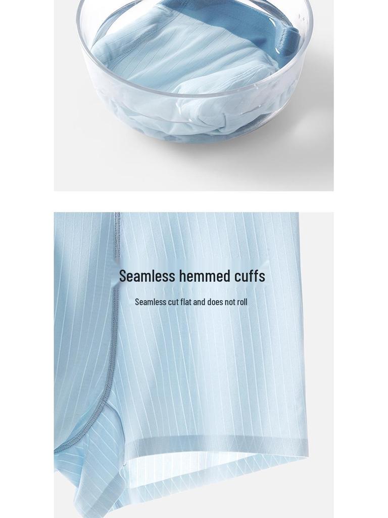 Men's Quick-Dry Seamless Elastic Underwear - Custom Plus Size Breathable Ice Silk