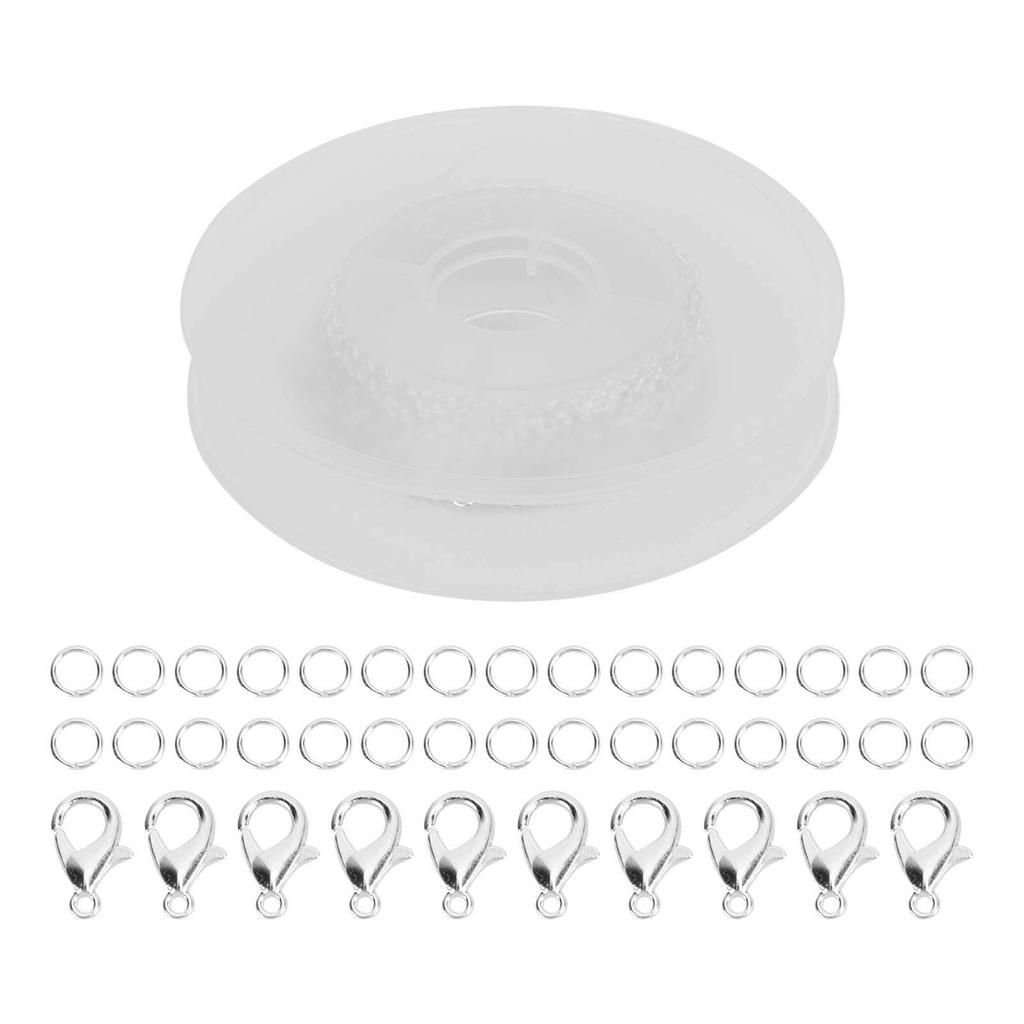 Jewelry Chain 2x3mm Iron Cross Chain with Reel Lobster Buckle Combination DIY Jewelry AccessoriesSilver