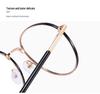 81565 Women's Fashionable Anti-Blue Light Oval Metal Frame Glasses