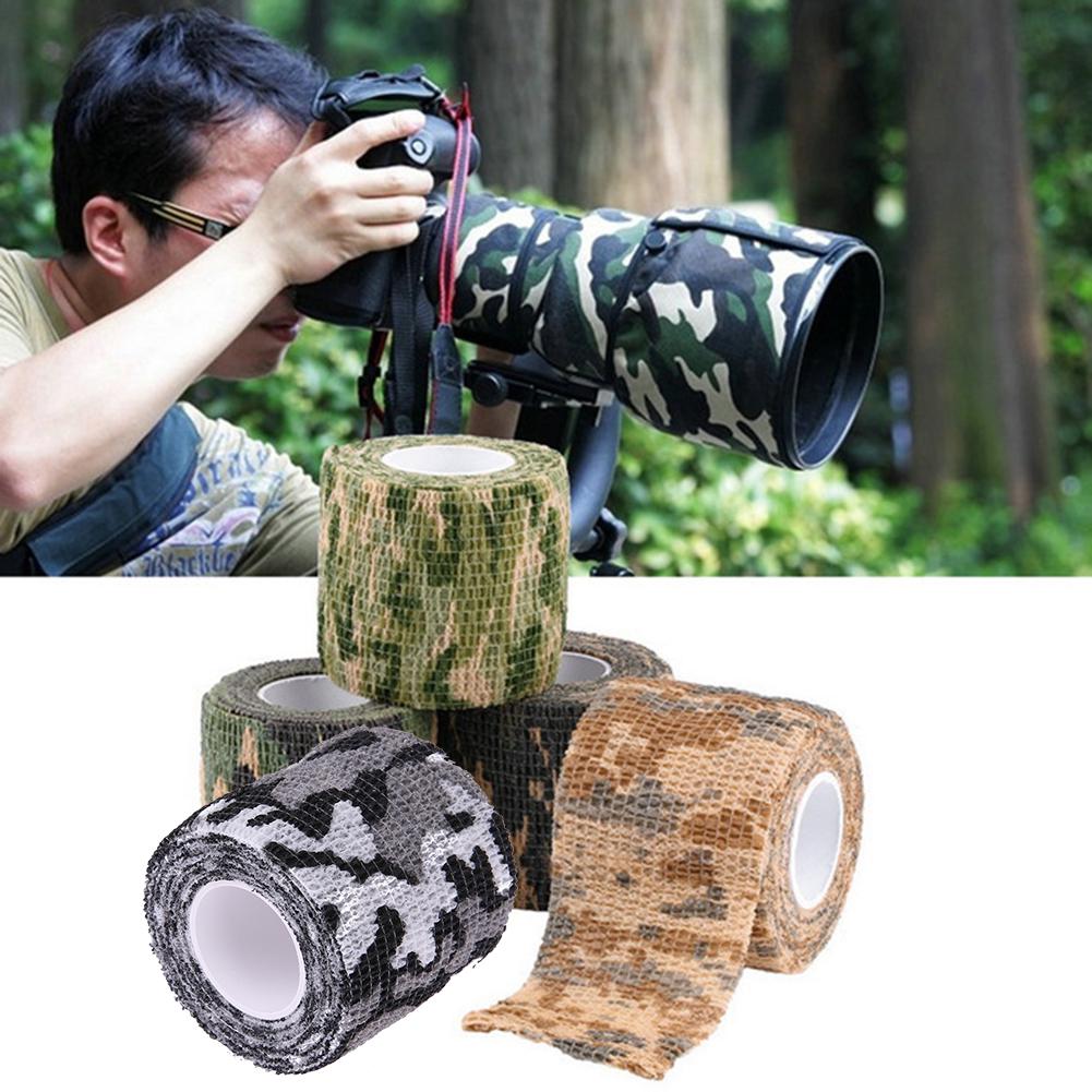 10/5/1PCS Camouflage Elastic Wrap Tape Hunt Disguise Elastoplast Sports Protector Ankle Knee Finger Arm Bandage Accessories