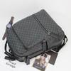 Trendy Korean Plaid Large-Capacity Backpack for Men & Students