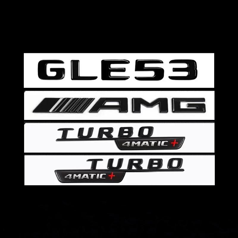 AAUX1 Letter Stickers Car Rear Trunk Emblem Fender Badge Front Grille Sticker For Mercedes Benz AMG GLE43 GLE400 GLE450 GLE53 GLE63S
