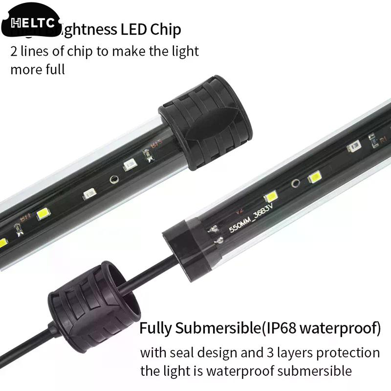 17/27/37/47cm USB Plug Aquarium Light LED Waterproof Fish Tank Light Underwater Lighting Submersible Lamp Plant Grow Lamp 110V