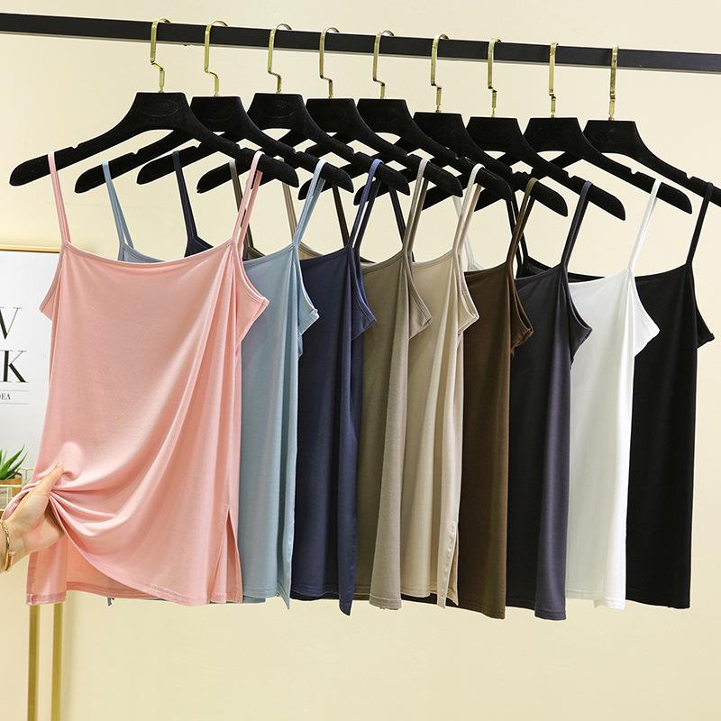 

Women s Plus Size Slimming Modal Camisole - Spring/Summer Innerwear, Short, Sexy Base Top for Students L [105-115 lbs]