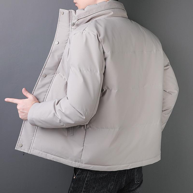 Men's Thickened Stand Collar Cotton Jacket - Casual, Warm, Trendy, Versatile Winter Coat