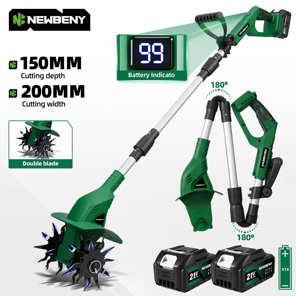 Newbeny 2000W Elektrický rotavátor Kyprič Kultivátor Kosačka na trávu Bezdrôtový prevzdušňovač Záhradný nástroj Pre Makita Batériu Pin