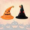 Halloween Electric Pumpkin Elf Hat Ghost Festival Party Costume Plush Toy Yellow 30*30*40cm Black 30*30*40cm