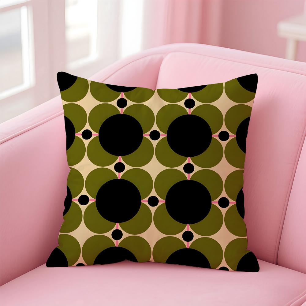 Aesthetic Art O-Orla Kiely Flower Stem Pillow Case Anti-dustmite Pillowcase Invisible Zipper Silky Short Plush Sofa Cushion Cove