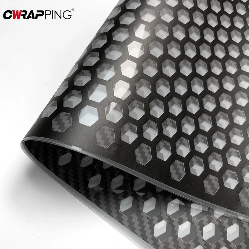 Honeycomb Car Rear Tail Light Decoration Stickers Vinyls Foil Wrap Car Tint Film Covering Photochromatic Headlights Stickers